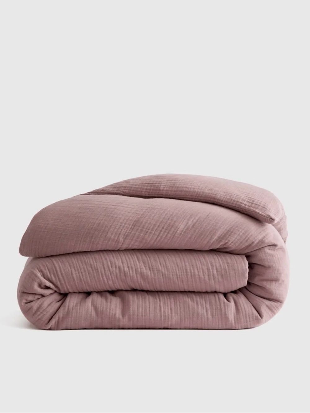 Organic Cotton Gauze Duvet Cover in Fig, King /California King - NWOT